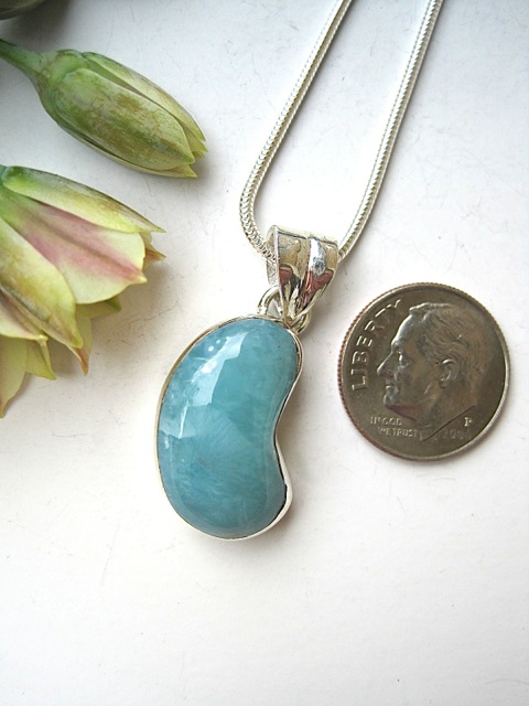 Larimar Kidney Pendant #3 « Kidney Jewelry ~ Transplant Gifts