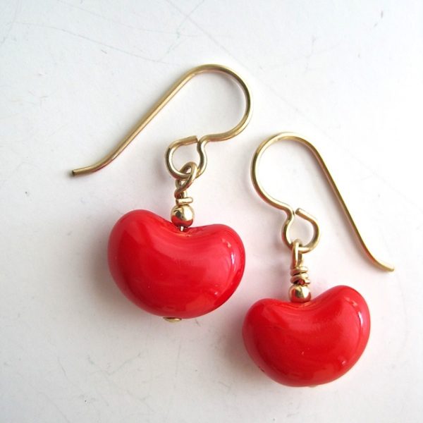 red-kidney-earrings