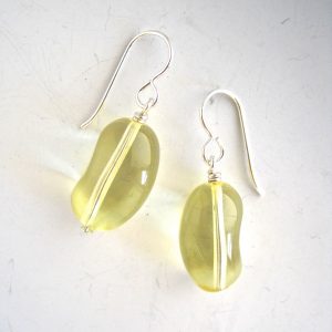 yellow-glass-kidney-earrings