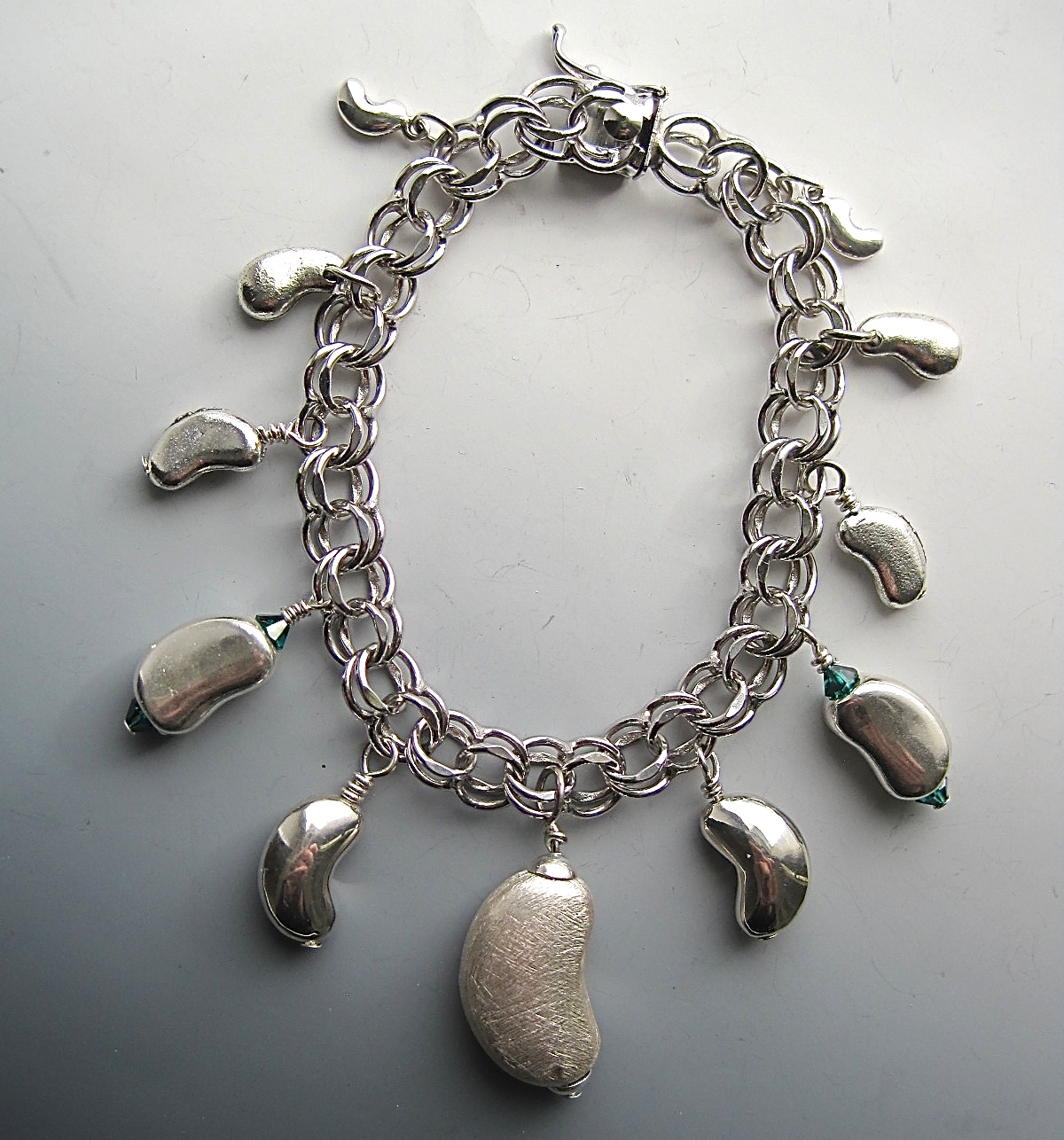 One-of-a-Kind-Sterling and Pewter Kidney Charm Bracelet #1 « Kidney