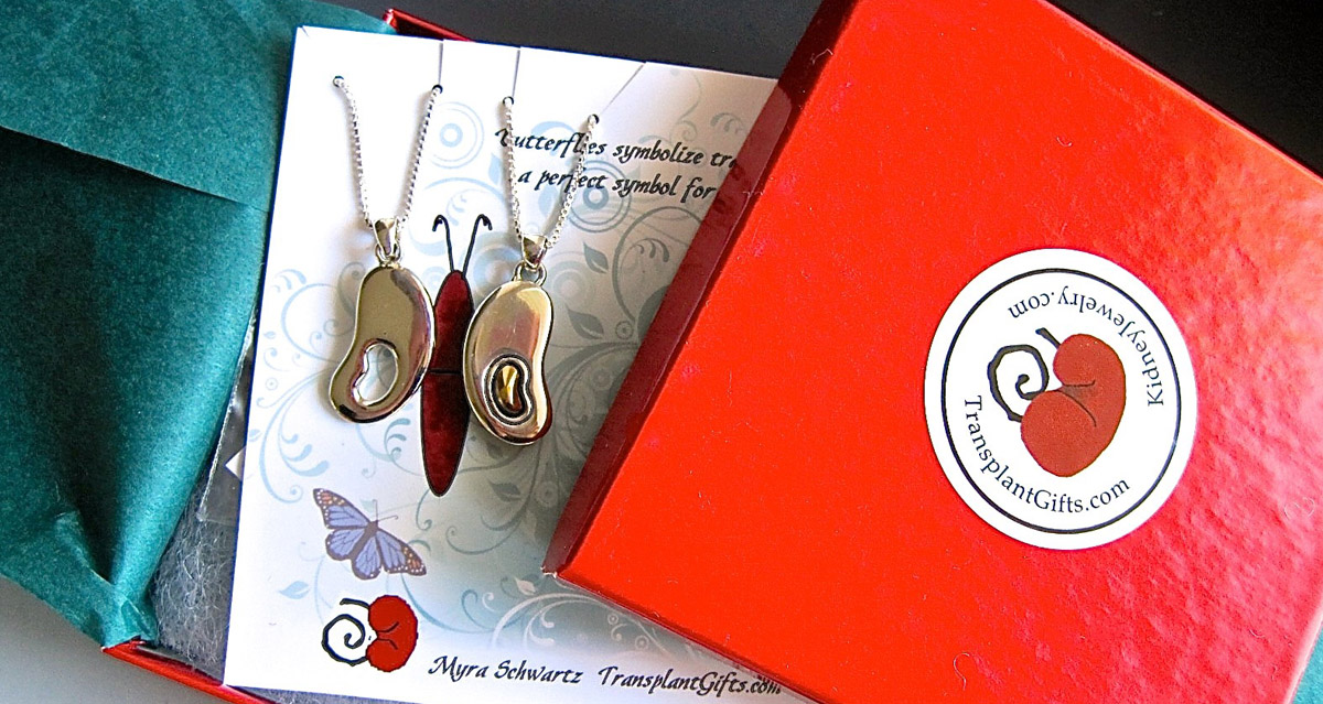 Kidney Transplant Donor/Recipient Gift Set- Sterling Scrollwork Pendant and  (Small) Key Ring KPKR-58A
