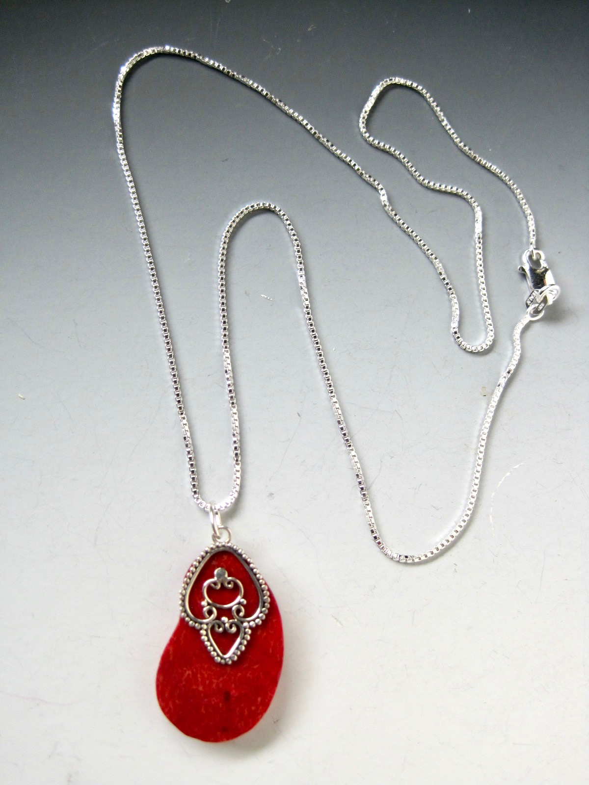 20% Off! Kidney Transplant Gift-Apple Coral and Sterling Silver Kidney ...